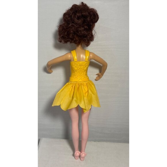 Disney Mattel 2022 Princess Belle Doll With Yellow Dress & Ballet Shoes - Picture 5 of 8